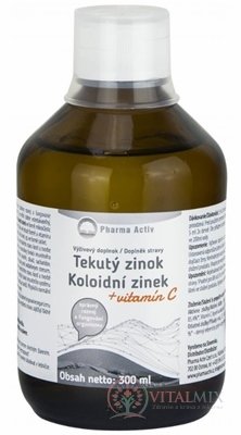 Pharma Activ Tekutý zinek Zn + Vitamín C 1x300 ml