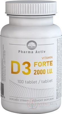Pharma Activ Vitamin D3 FORTE 2000 IU tbl 1x100 ks
