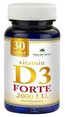 Pharma Activ Vitamin D3 FORTE 2000 IU tbl 1x30 ks