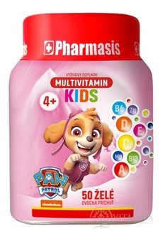 Pharmasis MULTIVITAMIN KIDS Tlapková patrola želé pro děti, růžové 1x50 ks