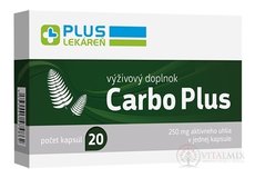 PLUS LÉKÁRNA Carbo Plus cps (aktivní uhlí 250 mg) 1x20 ks