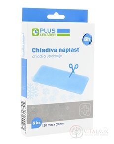 PLUS LÉKÁRNA Chladivá náplast 120x50 mm, hydrogelová 1x6 ks