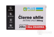 PLUS LÉKÁRNA Černé uhlí 350 mg tbl (20+4 ks zdarma) (24 ks)