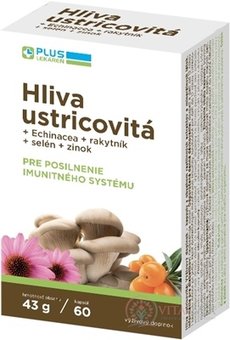 PLUS Lékárna Hlíva ústřičná cps (+ Echinacea + rakytník + selen + zinek) 1x60 ks