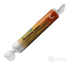 PLUS LÉKÁRNA Hroznový cukr s vitamínem C tbl, s příchutí pomeranče 1x17 ks