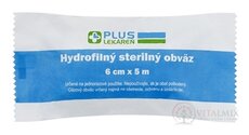 PLUS LÉKÁRNA Hydrofilní sterilní obvaz 6 cm x 5 m, 1x1 ks