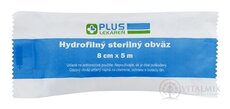 PLUS LÉKÁRNA Hydrofilní sterilní obvaz 8 cm x 5 m, 1x1 ks