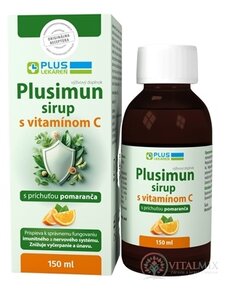 PLUS LÉKÁRNA Plusimun sirup s vitamínem C, příchuť pomeranč 1x150 ml