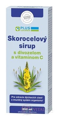 PLUS LÉKÁRNA Jitrocelový sirup s diviznou a vitamínem C 1x200 ml