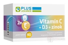 PLUS LÉKÁRNA Vitamin C + D3 + Zinek tbl 1x90 ks
