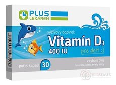 PLUS LÉKÁRNA Vitamin D3 400 IU pro děti cps 1x30 ks