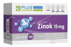 PLUS LÉKÁRNA Zinek 15mg tbl 1x100 ks