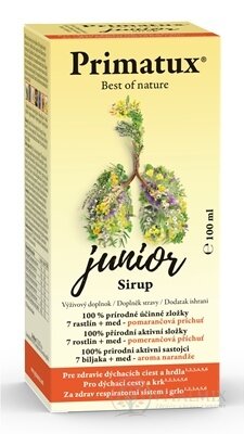 Primatux junior Sirup příchuť pomeranč 1x100 ml