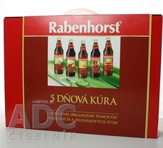 Rabenhorst 5 denní očistná kúra ovocné a zeleninové šťávy 5x750 ml, 1x1 set