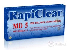 RapiClear MD 5 (multidrug 5) IVD, test drogový na automatická diagnóza 1x1 ks