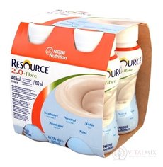 RESOURCE 2,0+ Fibre Neutrální příchuť sol 4x200 ml (800 ml)