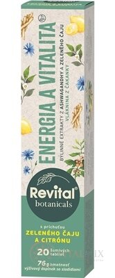 Revital Botanicals ENERGIE A VITALITA tbl eff s bylinnými extrakty, s příchutí zeleného čaje a citronu 1x20 ks