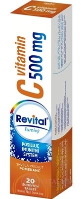 Revital vitamin C 500 mg šumivý tbl eff s příchutí pomeranč 1x20 ks