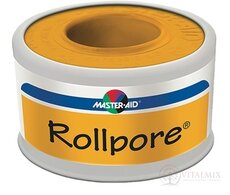 Rollpore CÍVKOVÁ NÁPLAST jemná fixační z netkané textilie 2,5 cm x 5 m, 1x1 ks