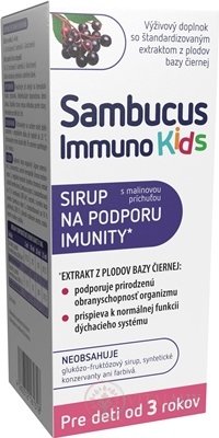 Sambucus Immuno Kids sirup, malinová příchuť 1x120 ml