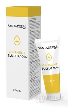 SANTADERM Ointment SULFUR 10% mast s obsahem síry 1x30 ml