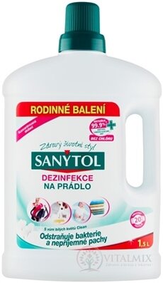 SANYTOL DEZINFEKCE Na prádlo rodinné balení, s vůní bílé květy 1x1,5 l