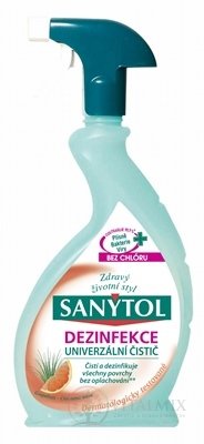 SANYTOL UNIVERZÁLNÍ ČISTIČ Sprej Grep-citrónová tráva, Dezinfekce, 1x500 ml