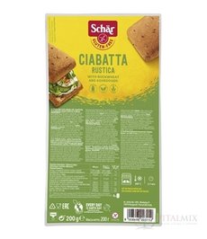 Schär Ciabatta RUSTICA housky bezlepkové, předpečené, celozrnné 4x50 g (200 g)