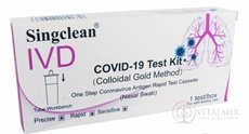 Singclean COVID-19 Test Kit antigenový, výtěrový, nazální test (Colloidal Gold Method) 1x1 ks