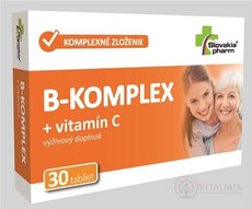 Slovakiapharm B-KOMPLEX + vitamín C tbl 1x30 ks