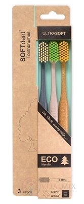 SOFTdent ECO zubní kartáček ULTRASOFT 1x3 ks