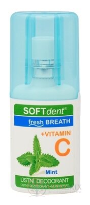 SOFTdent Fresh Breath + vitamin C Mint ústní deodorant, máta 1x20 ml