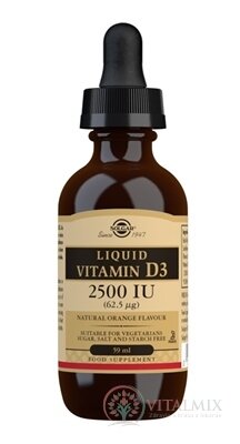 Solgar Vitamin D3 2500 IU tekutý, pomerančové aroma 1x59 ml