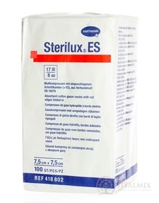 Sterilux ES NEST. kompres nesterilní, se založenými okraji 17 vláken 8 vrstev (7,5cmx7,5cm) 1x100 ks