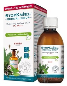 STOPKAŠEĽ Medical SIRUP - Dr.Weiss při kašli, 200 + 100 ml navíc (300 ml)