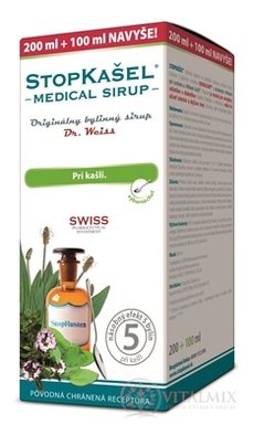STOPKAŠEĽ Medical SIRUP - Dr.Weiss při kašli, 200 + 100 ml navíc (300 ml)