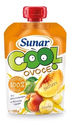Sunar COOL ovoce Broskev, Banán, Jablko (od ukonč. 12. měsíce) 1x120 g