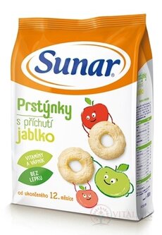 Sunar Dětský snack Prsteny s příchutí jablko (od ukonč. 12. měsíců) 1x50 g