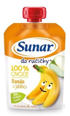 Sunar Do ručičky Banana a jablko 100% ovoce (od ukonč. 4. měsíce) 1x100 g