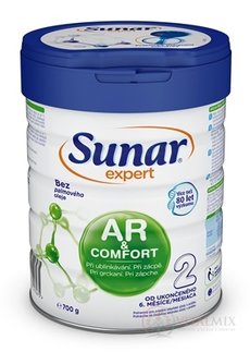 Sunar Expert AR &amp; COMFORT 2 kojenecká výživa (od ukonč. 6. měsíce) (inů. 2021) 1x700 g