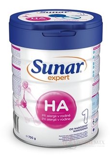 Sunar EXPERT HA1 počáteční výživa kojenců s rizikem vzniku alergií (od narození) 1x700 g