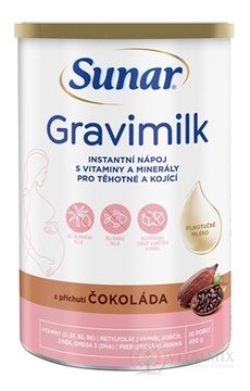 Sunar Gravimilk s příchutí čokoláda instantní mléčný nápoj 1x450 g