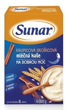 Sunar KRUPICOVÁ skořicového mléčná kaše DOBROU NOC (od ukonč. 8. měsíce) 1x225 g