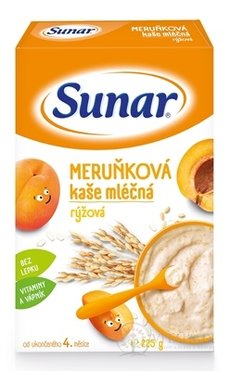 Sunar MERUŇKOVÁ kaše mléčná rýžová (od ukonč. 4. měsíce) 1x225 g