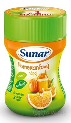 Sunar Rozpustný nápoj Pomerančový v prášku (od ukonč. 8. měsíce) 1x200 g