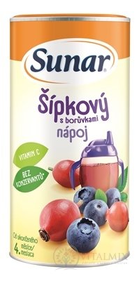 Sunar Rozpustný nápoj Šípkový s borůvkami v prášku (od ukonč. 4. měsíce)(inov.2023) 1x200 g