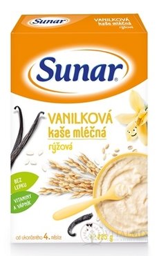 Sunar VANILKOVÁ KAŠE mléčná rýžová (od ukonč. 4. měsíce) 1x225 g