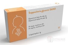 Suppositoria Glycerini SANO Pro děti 1g glycerinové čípky 1x5 ks