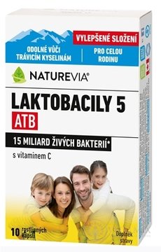 SWISS NATUREVIA LAKTOBACILY &quot;5&quot; ATB / Imunita cps s vitaminem C 1x10 ks