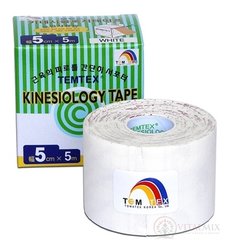 TEMTEX KINESOLOGY TAPE tejpovací páska, 5 cm x 5 m, bílá 1x1 ks